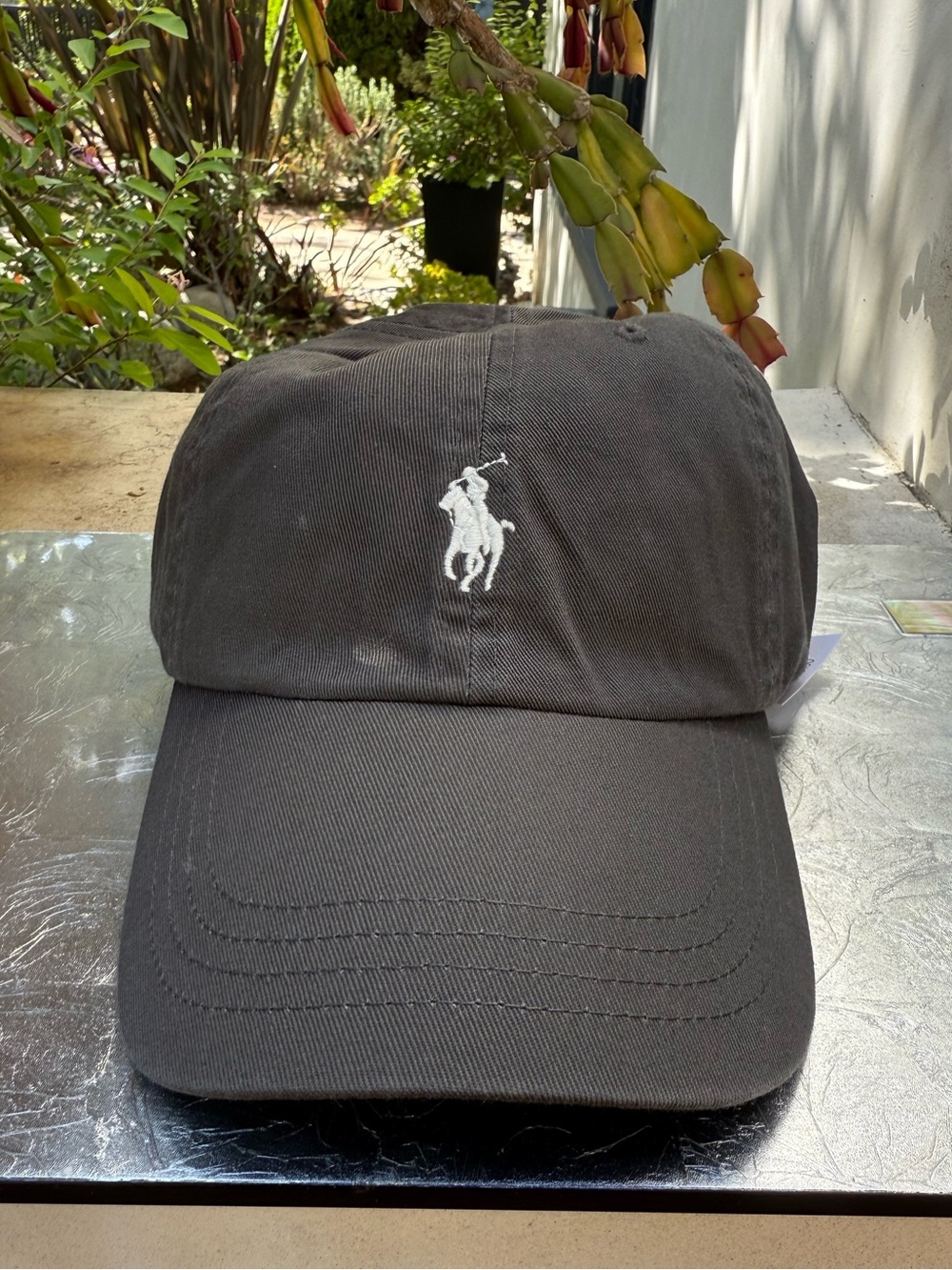 Ralph Lauren Dark Gray Cotton Baseball Cap
